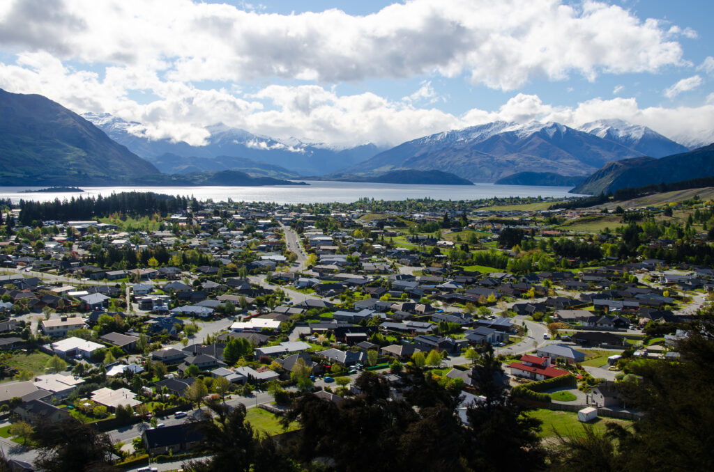 aerial view wanaka new zealand